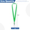 Glarks 50Pcs Lanyards Bulk Green Lanyard Flat Nylon Clip Swivel