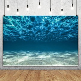10x8ft XMJJKUF Vinyl Sea Theme Backdrop Summer Beach Ocean Under The Sea World Holiday Photography Background Party Supplies Banner Photo Booth Props