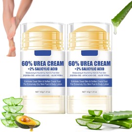 Hydrating and Anti-Cracking Foot Cream,2Pcs Urea Fußcreme, 0.5% Salicylic Acid,Feuchtigkeitsspendende und Anti-Riss-Fußcreme, Fußpflegecreme Lindert extreme Trockenheit und Rissbildung der Füße