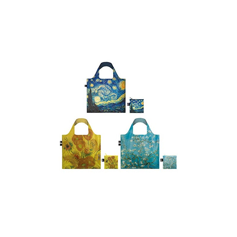 LOQI Museum Famous Artwork Reusable Bags, Set of 3, Van