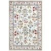 Lansny Boho Entryway Rug 2x3 Washable, Ivory Floral Kitchen Rug,