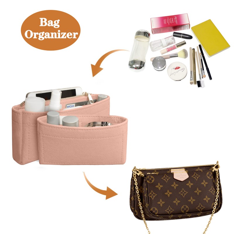 Soyizom Handbag Organizer Insert Fits for Multi Pochette Accessories Bag