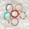 LYNMOS Christmas Bracelet Colorful Heishi Clay Bead Bracelet Set for