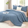 Litanika Grayish Blue Comforter Set California King Size, 3 Pieces