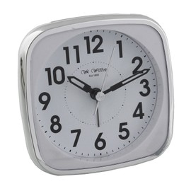 Bold Classic Non Ticking Sweeping seconds Alarm Clock with Light & Snooze
