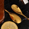 AnSaw 12-Inch Stainless Steel Mixing Spoon, 2-Pieces Gold Spiral Pattern
