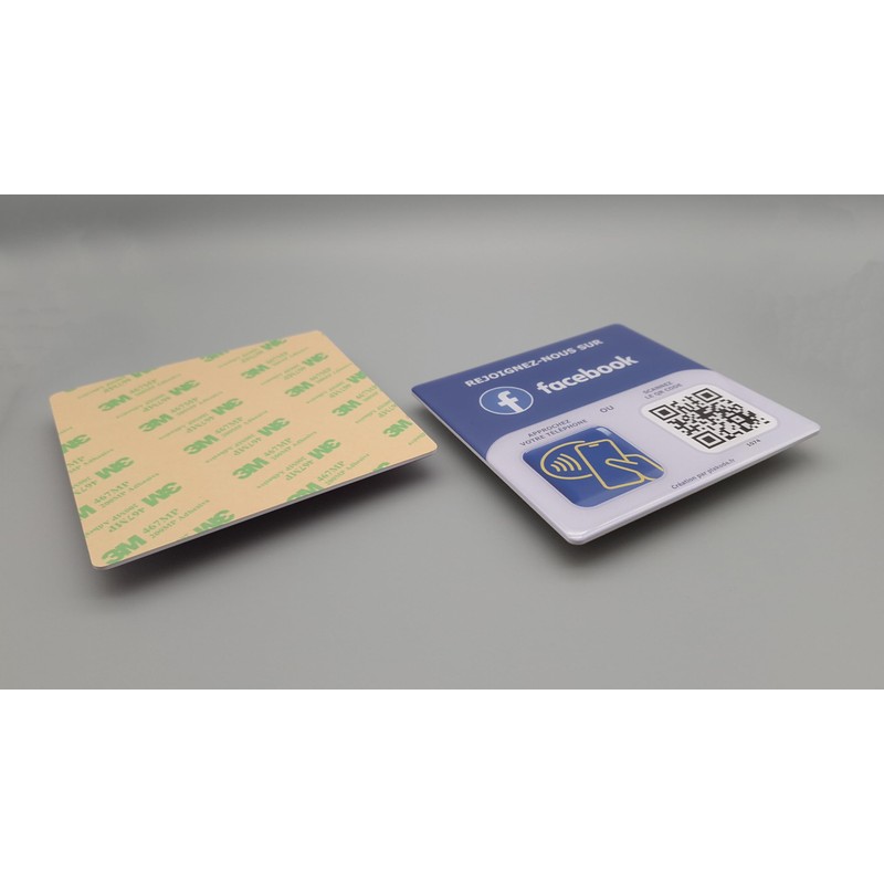 NFC and QR Code Sign 12 x 12 cm -