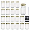 Encheng 12 oz Glass Jars With Lids,Ball Wide Mouth Mason