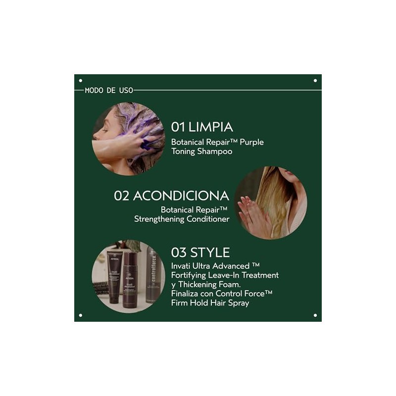 Aveda Botanical Repair Purple Toning Shampoo Fortalece el cabello