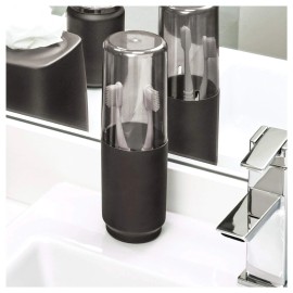 InterDesign iDesign Austin Covered Holder, Holds Regular and Electric Toothbrushes