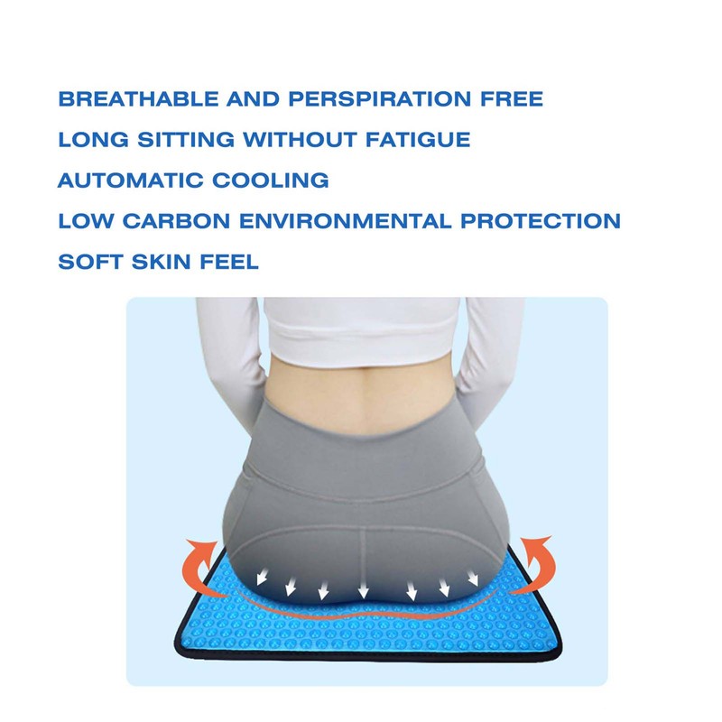 Gel Seat Cushion Antislip Foldable Fast Cooling Ergonomic Design Seat