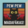 Retro Sunset Pew Pew MADAFAKAS Cat Tactical Embroidery Patch -