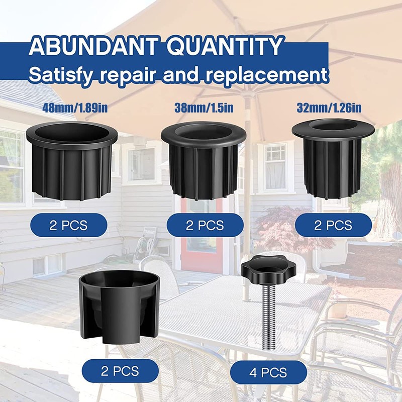 12 Pcs Patio Umbrella Base Parts, Plastic Parasol Stand Replacement