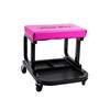 The Original Pink Box Rolling Creeper Seat with Tool Tray,