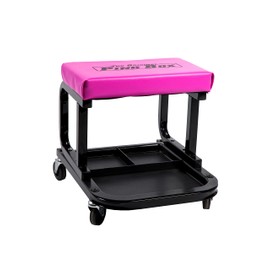 The Original Pink Box Rolling Creeper Seat with Tool Tray, Pink