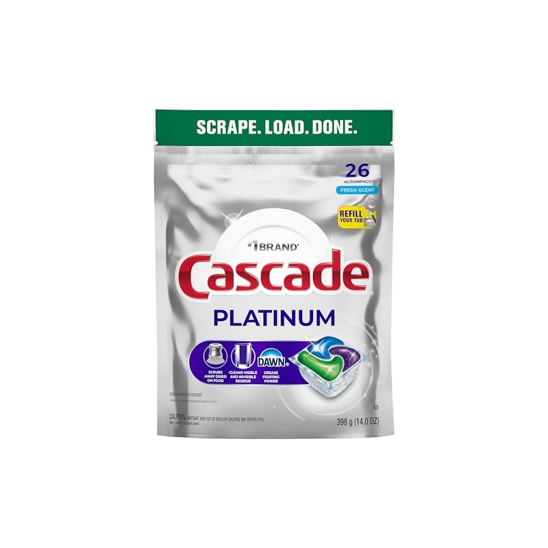 Fresh Cascade Platinum Dishwasher Pods - 26 ct