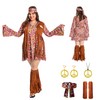 Fairycos Fairycos Hippie Kostüm Damen Große Größen Kleid 70er Jahre