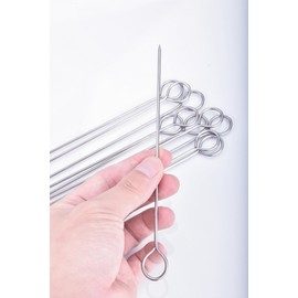 50Pcs 6Inch Turkey Pins,Alele Poultry Lacers Stainless Steel Skewers for Trussing Turkey and Poultry