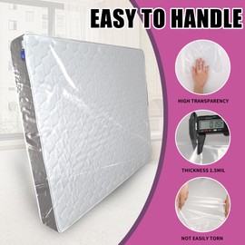 CHUPER Full/Twin Mattress Bags for Moving, Waterproof Plastic Mattress Cover for Moving Supplies Mattress Bag for Disposal