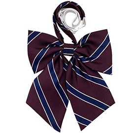 NECOTIA Brand Cute School Ribbon, Bowtie, Girls, Uniform Ribbon, Bowtie, Middle School, High School Students, Easy, One-Touch Installation, Navy Blue, Red, Pink, Candy, F