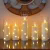 Yeelida Ivory Flameless Candles with Remote and String Light, 2.2"x