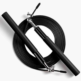 Speed Jump Rope - 360° Swivel Ball Bearing - Adjustable steel coated rope-Aluminum Anti Skipping Handle -Fitness Training Boxing Sports Exercises -Sui