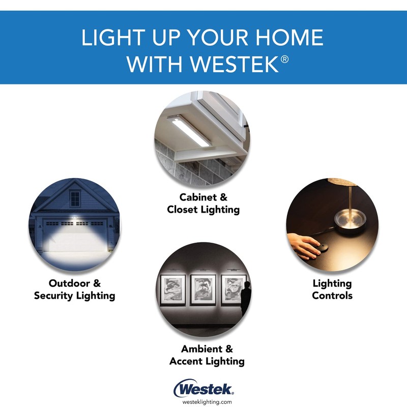 Westek BL-CLNG5RC 5-inch Rechargeable Motion Sensor Ceiling, Closet, and Under