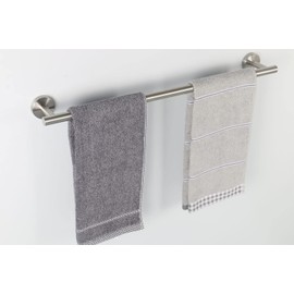 TocTen Bath Towel Bar - 2 Pack Thicken SUS304 Stainless Steel Towel Rack for Bathroom, Bathroom Hardware Accessories Towel Rod Heavy Duty Wall Mounted Towel Holder (24 Inch, Brushed Nickel)