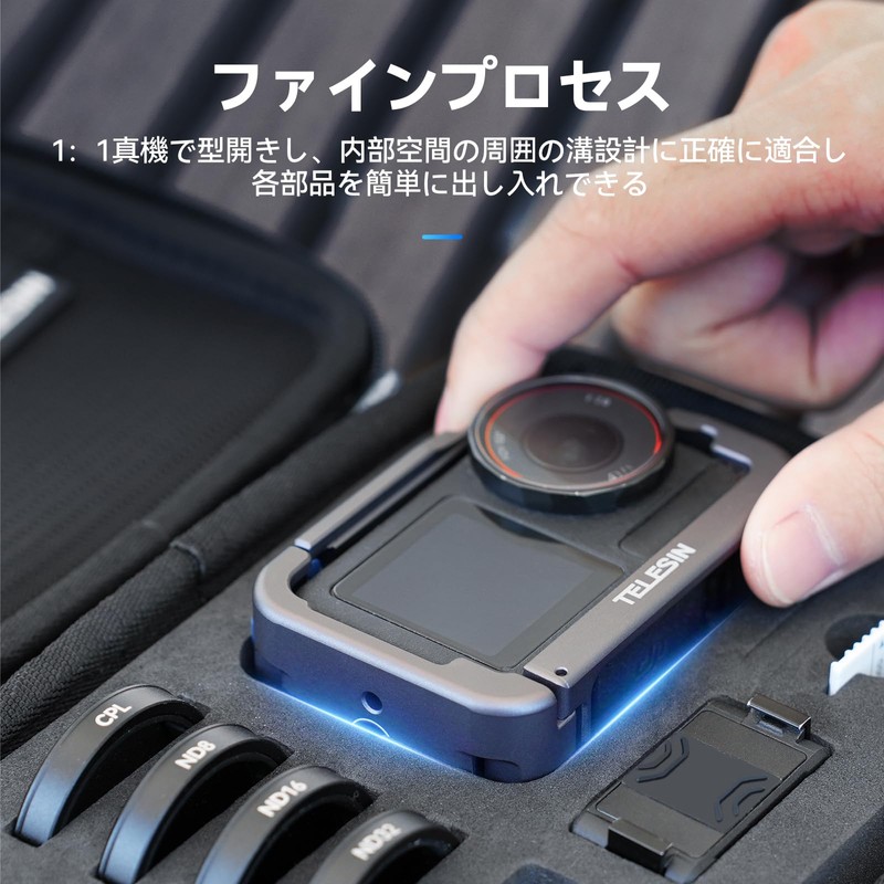 TELESIN Medium Storage Case, Compatible with DJI Action 5 Pro