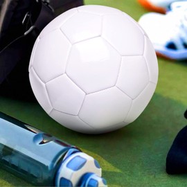 SPDTECH Soccer Ball Size 5 Pure White DIY Kids Youth Gift Painting Together with Parents Grandparents or Play with it for Fun