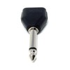 DRUT 1pcs. 6.35mm Mono Jack to 2 x 3.5mm Mono