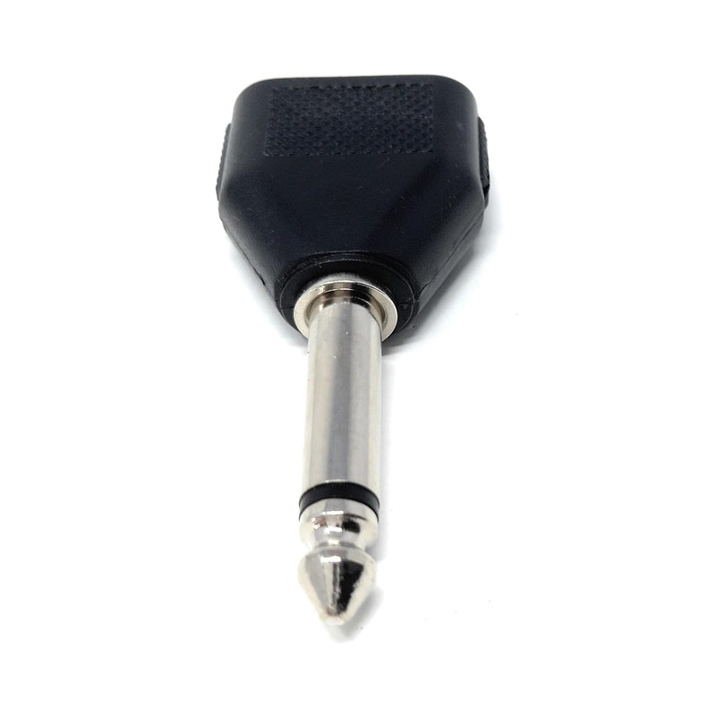 DRUT 1pcs. 6.35mm Mono Jack to 2 x 3.5mm Mono