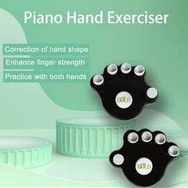 Moreup Piano Finger Trainers, Hand Grip Exerciser Ergonomic Training Finger Pressing Posture Correction Tool for Guitar Piano Trigger Finger Training Arthritis Therapy and Grip 2PCS/Set Black
