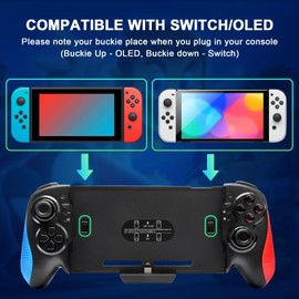 BELOPERA Switch Controller Compatible with Switch/OLED Controller, One-Piece Joypad Replacement for Switch Controller, Handheld Mode Controllers for Switch with Adjustable Turbo, Dual Motor Vibration