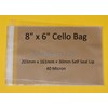 celloexpress 8" x 6" Photograph Cellophane Display Bags Self Seal