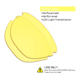 SmartVLT Men's HD Yellow Replacement Lenses for Oakley Frogskins Lite OO9374 Sunglass