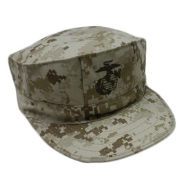 USMC Desert Digital 8-Point Utility Garrison Cover with Emblem (SM)