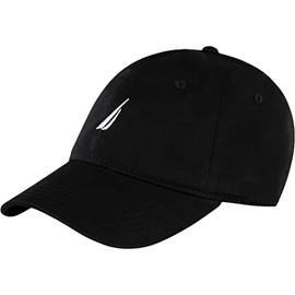 Nautica Men’s Ruck Strapback Cap, Black, One Size