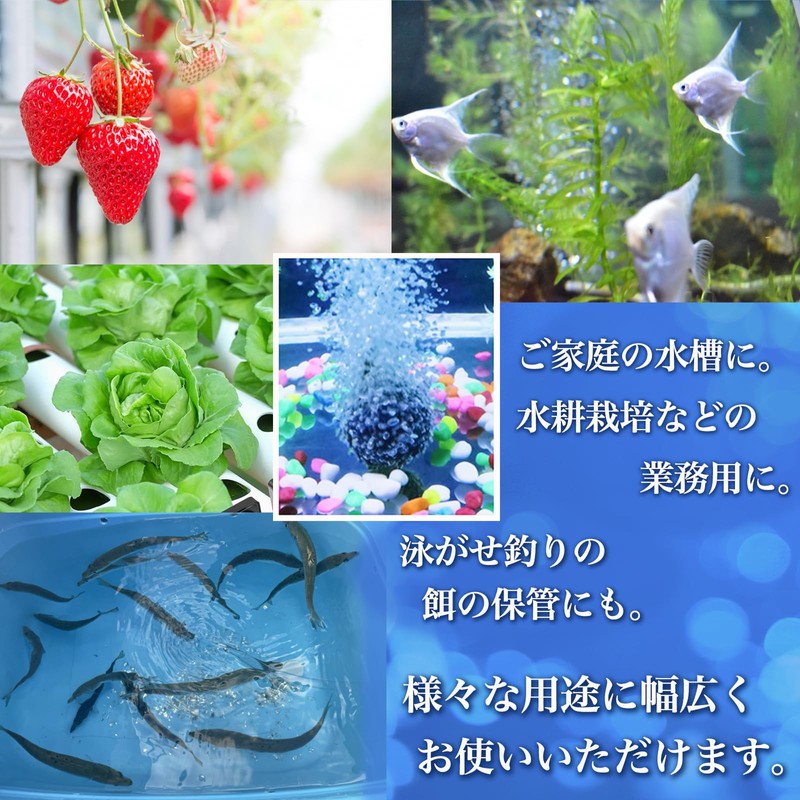 FUKUMIDO Air Stone Round Shape Aquarium, Fish, Aquatic Plants, Medaka,