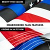 G128-6 Feet Spinning Flagpole (Black) Blue Lives Matter Flag Brass