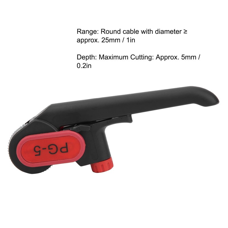 Cunyuer Round Cable Stripper, Cutting Depth Adjustable Manual Cable Stripper