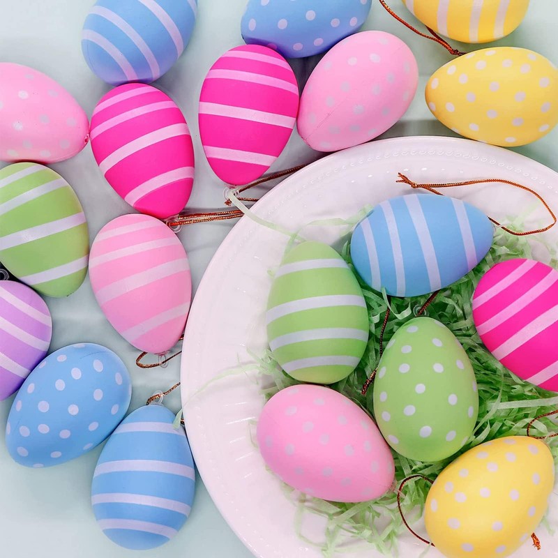 Mizijia 24 x Easter Eggs for Hanging – Beautiful Easter