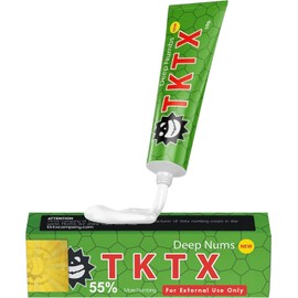 Crema para Tatuajes T K T X DEEP NUMBING GREEN, Alta Potencia, Alivio del Dolor iDEAL PARA SESIONES LARGAS