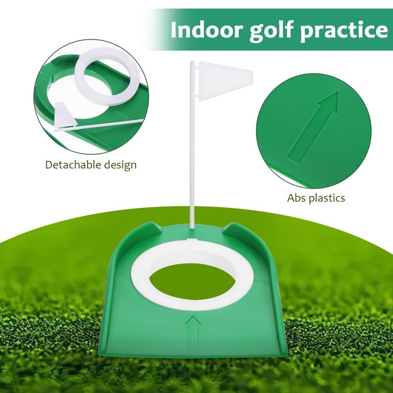 Toddmomy 2pcs Golf Putting Cup and Flag: Plastic Golf Practice