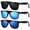 DEMIKOS Sunglasses Men Polarized Sunglasses for Womens Trendy Retro Mirror