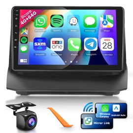 8 CORE 4G+64G Car Radio Stereo for Ford Fiesta 2009-2014 with Wireless CarPlay/Android Auto, 9 Inch 1280 * 720P IPS Touch Screen Android 13 GPS WiFi Bluetooth 32-Band DSP HD Backup Camera