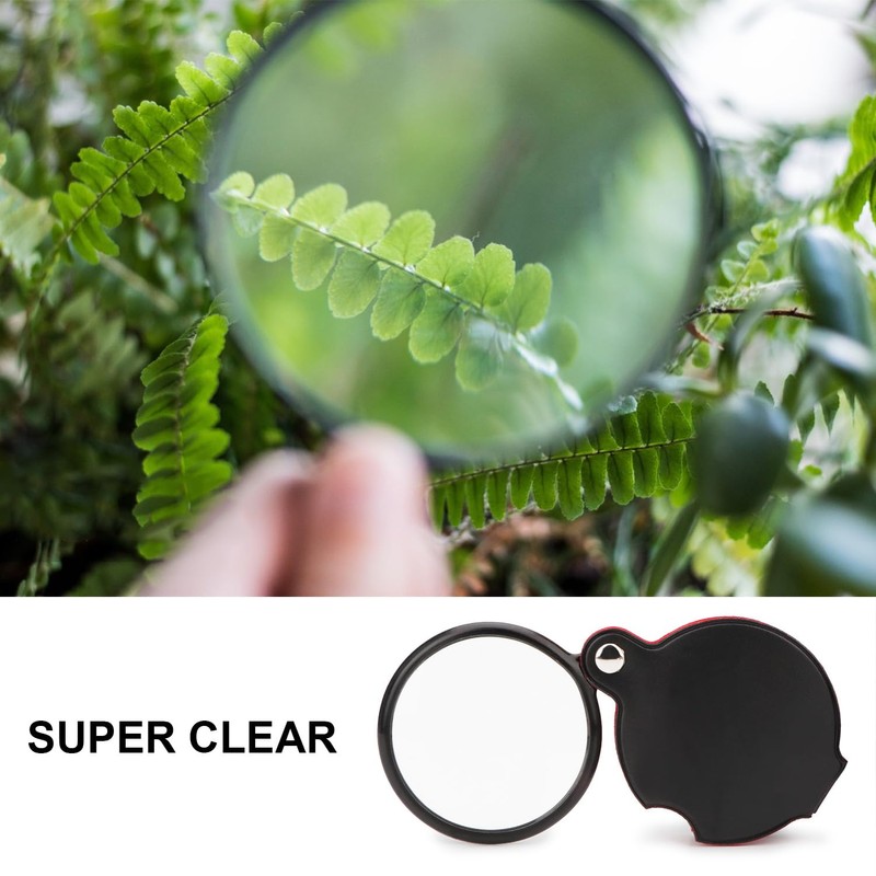 5X Mini Magnifying Glass Folding Pocket Magnifier Bigeye Glass Handheld