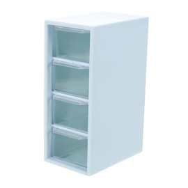 Ipetboom Blue Desktop Dustproof Drawer Storage Box with Multi Layer Dividers for Cosmetics Jewelry and Stationery Capacity Organizer for Dormitory Accessories Smell Design