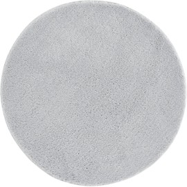 andiamo Arezzo Soft Bathroom Rug - Bath Mat Non-Slip Machine Washable and Durable Absorbent Bath Mat and Shower Mat, 67 cm Round, Grey