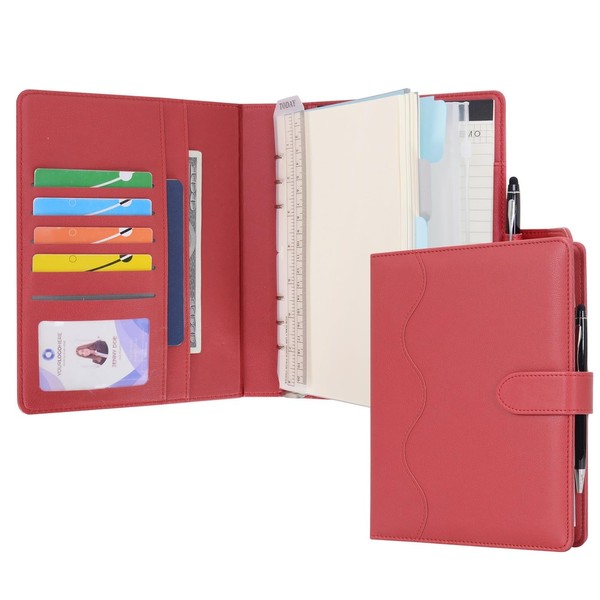 WASON A5 Diary Leather PU Lined Notebook Refillable Paper Journal,